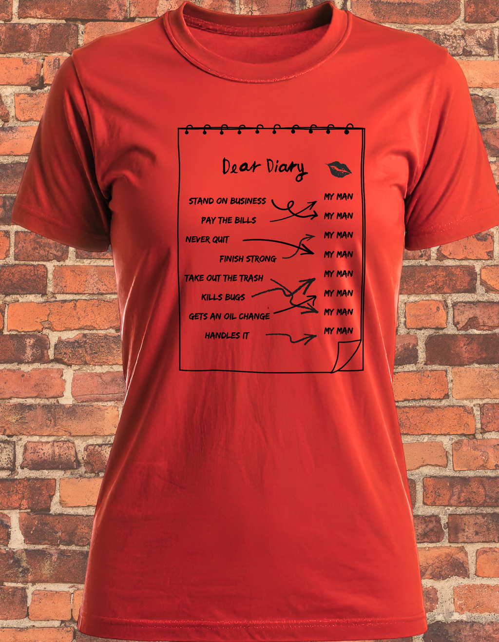 “Dear Diary: My Man Handles It All” Hoodie | Funny Relationship Statement Pullover