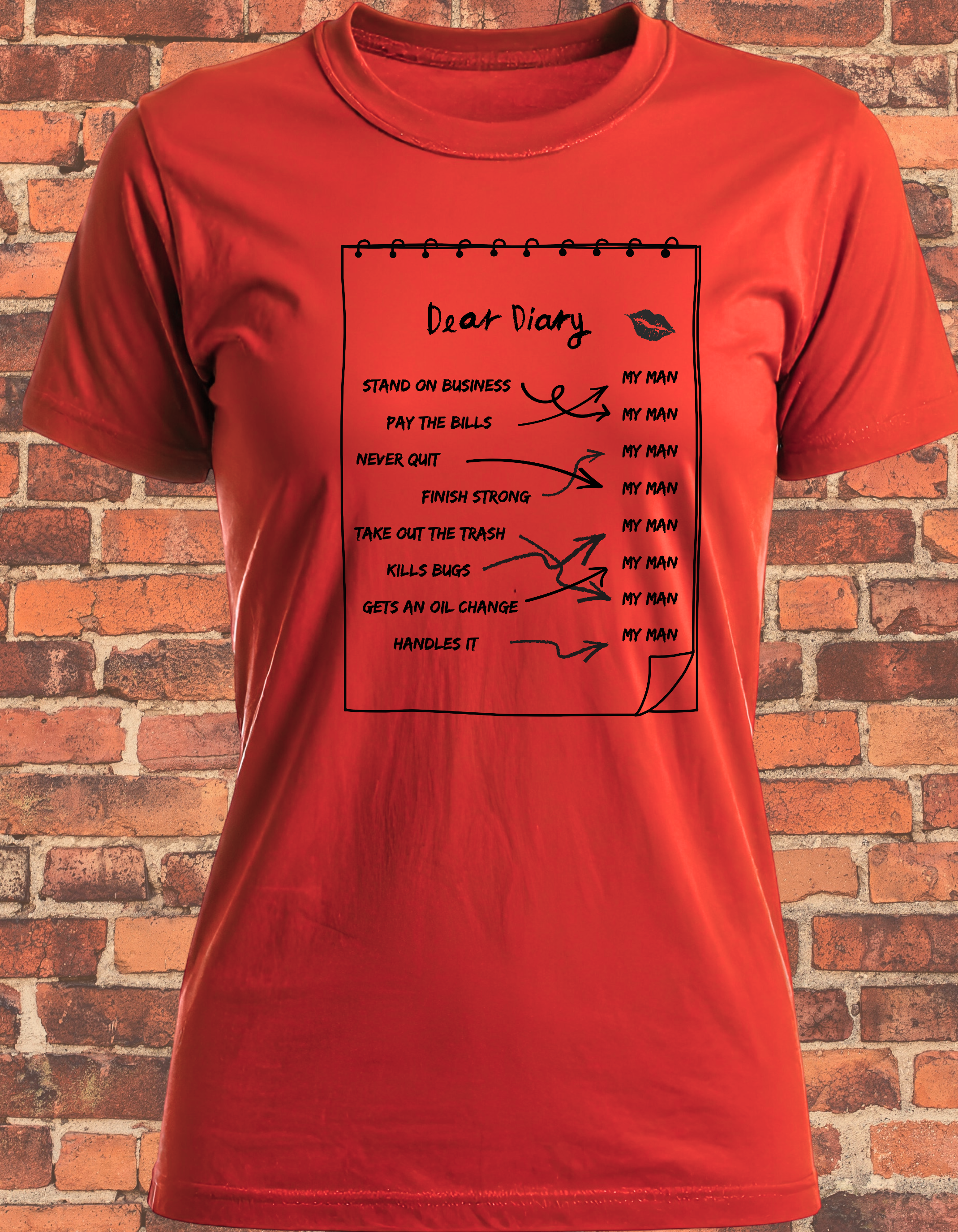 “Dear Diary: My Man Handles It All” Hoodie | Funny Relationship Statement Pullover