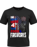 I'm Only Here for the Food & Fireworks | Patriotic 4th of July T-Shirt