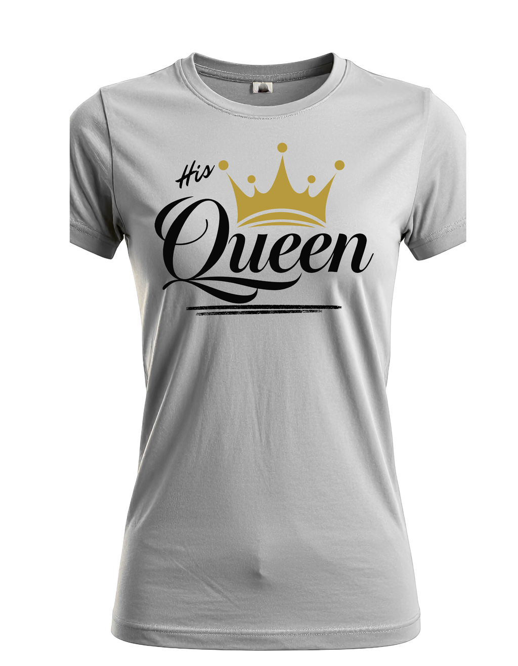 His Queen Crown Graphic Tee – Bold Couples Matching Shirt