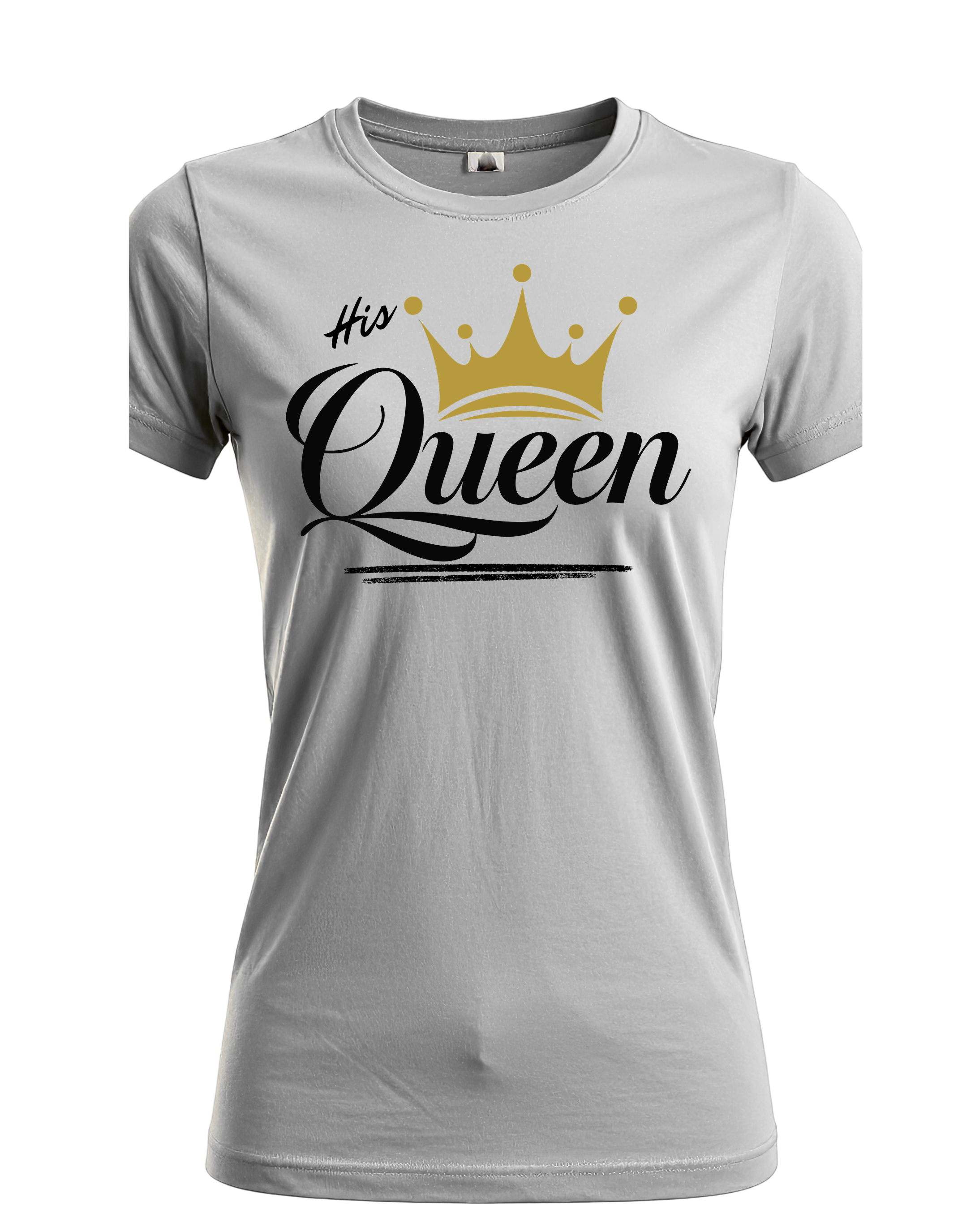 His Queen Crown Graphic Tee – Bold Couples Matching Shirt