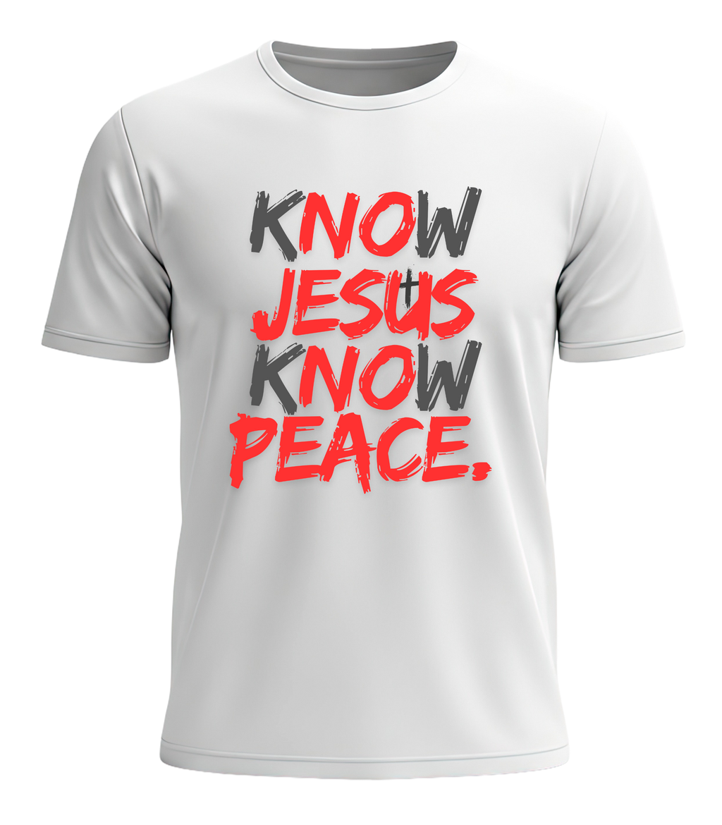 Know Jesus, Know Peace – Bold Faith Graphic Tee