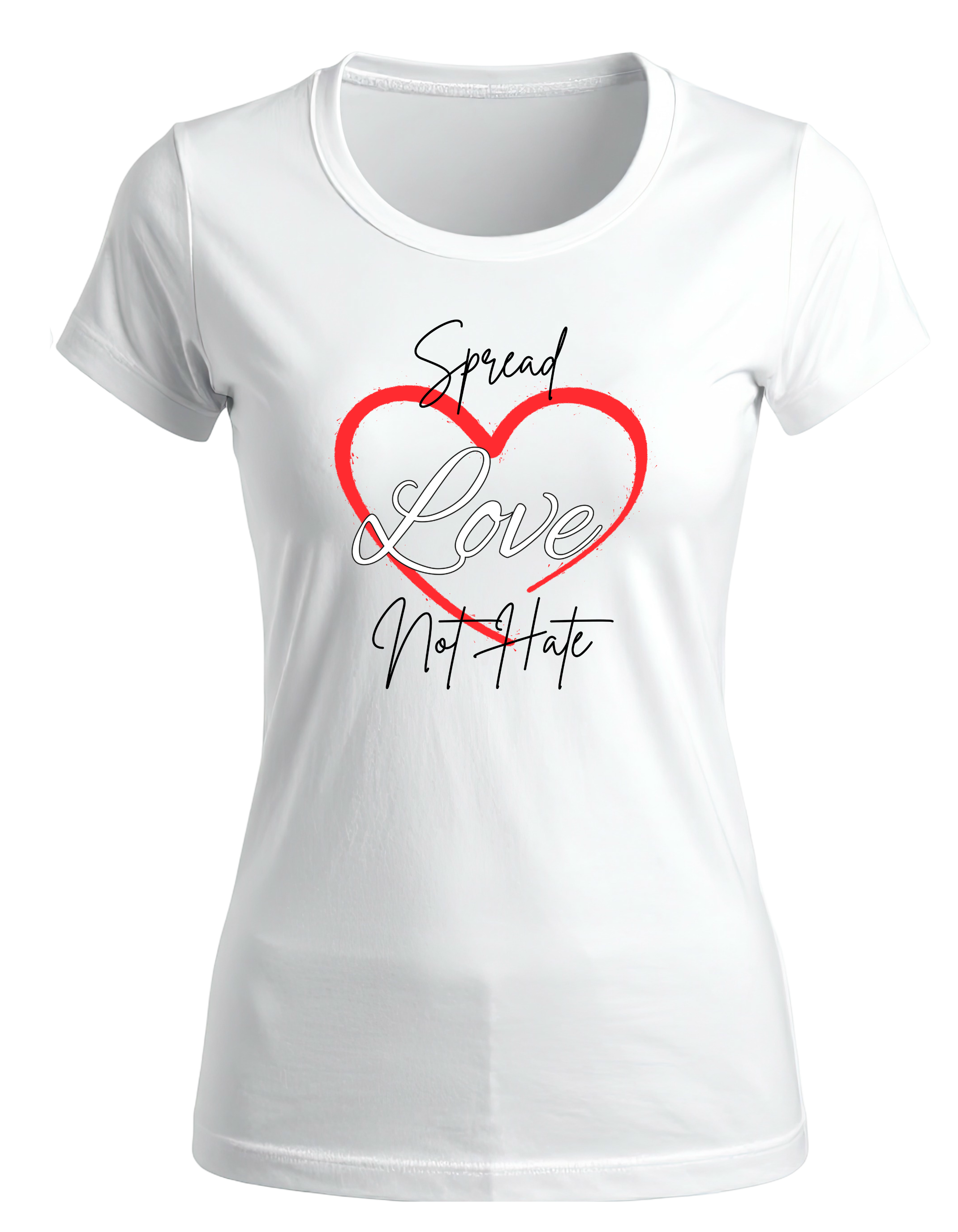 Spread Love Not Hate - Empowerment Graphic Tee.