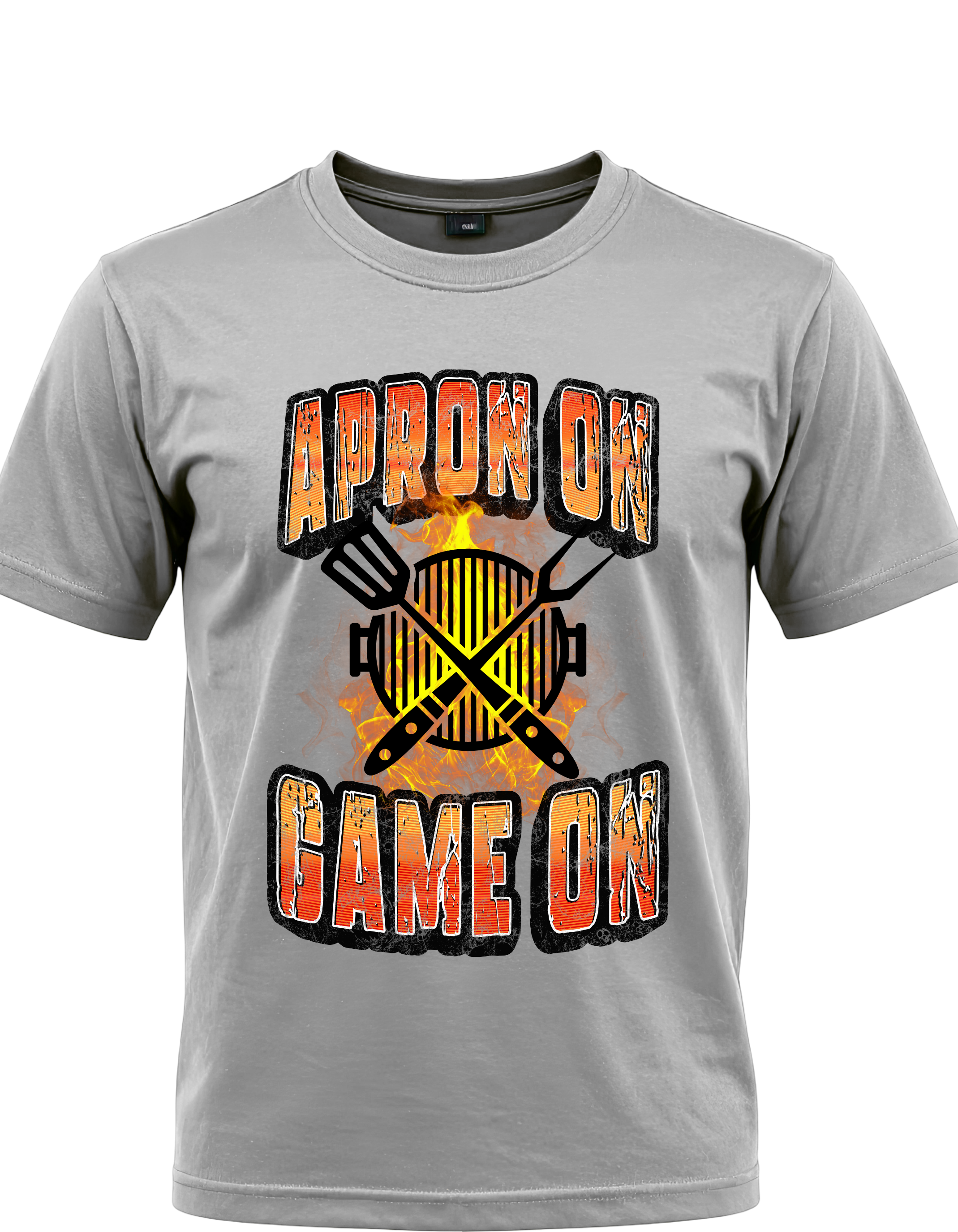 Apron On, Game On™ BBQ Grilling T-Shirt | Grill Master Cookout Tee