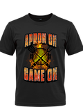 Apron On, Game On™ BBQ Grilling T-Shirt | Grill Master Cookout Tee
