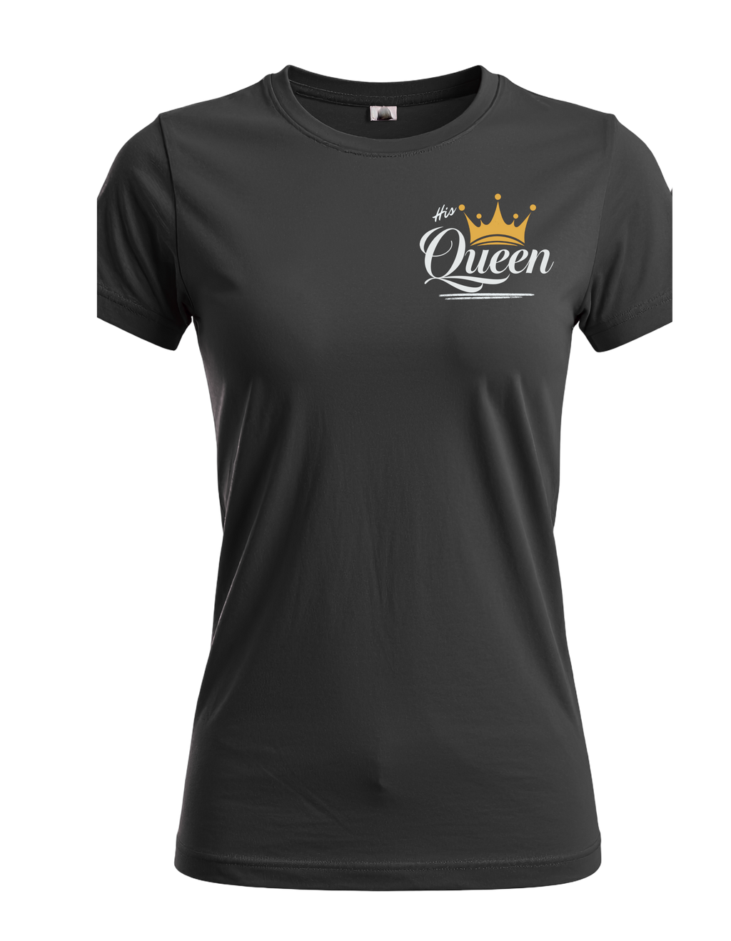 His Queen Crown Graphic Tee – Bold Couples Matching Shirt