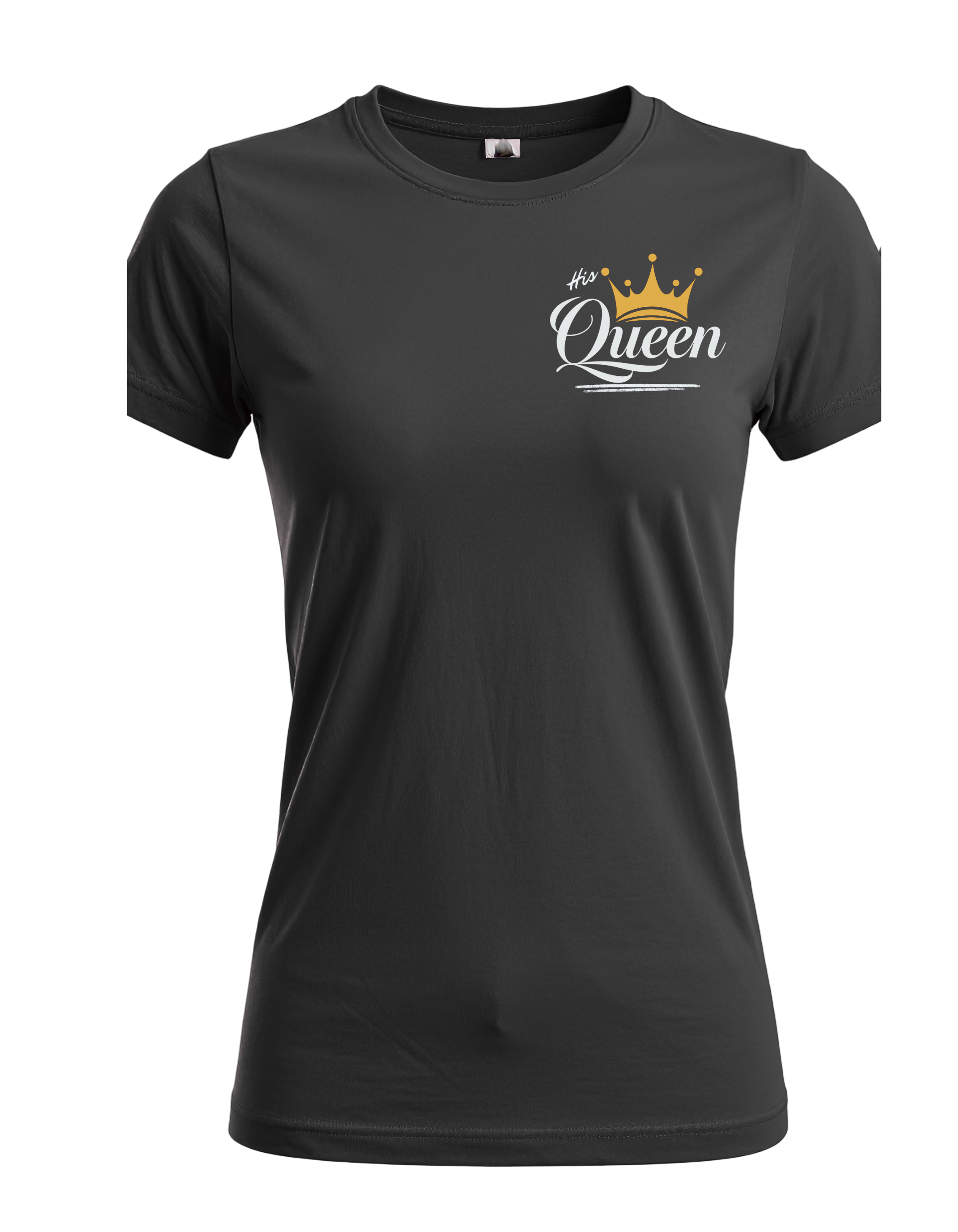 His Queen Crown Graphic Tee – Bold Couples Matching Shirt