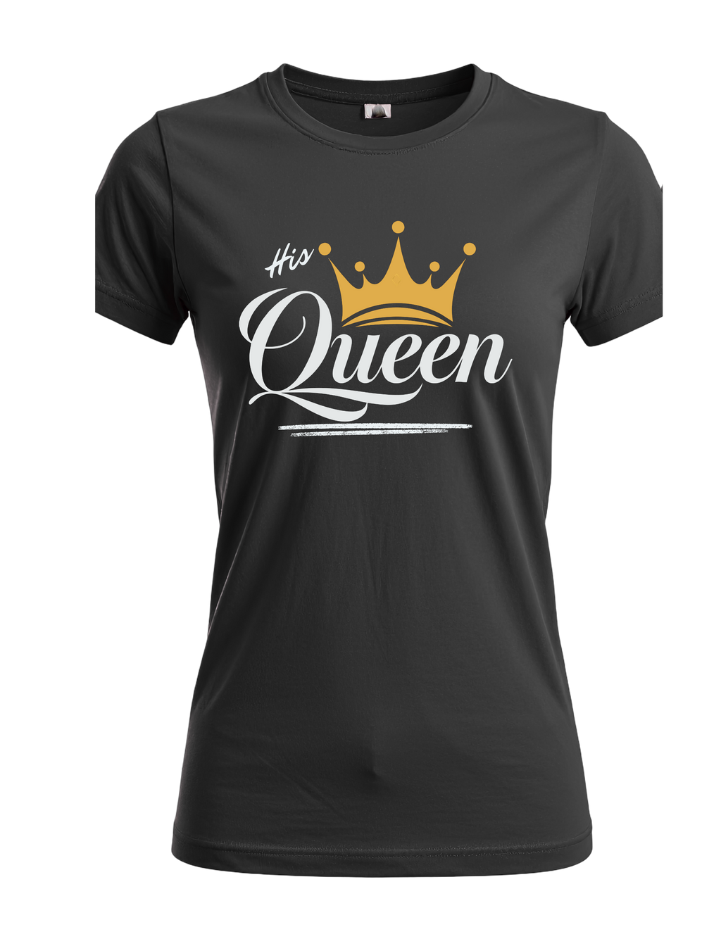 His Queen Crown Graphic Tee – Bold Couples Matching Shirt