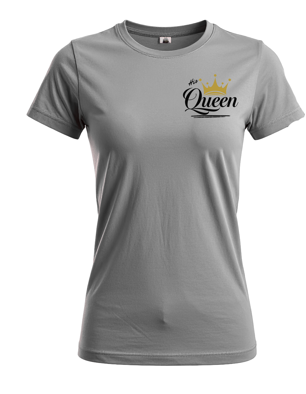 His Queen Crown Graphic Tee – Bold Couples Matching Shirt