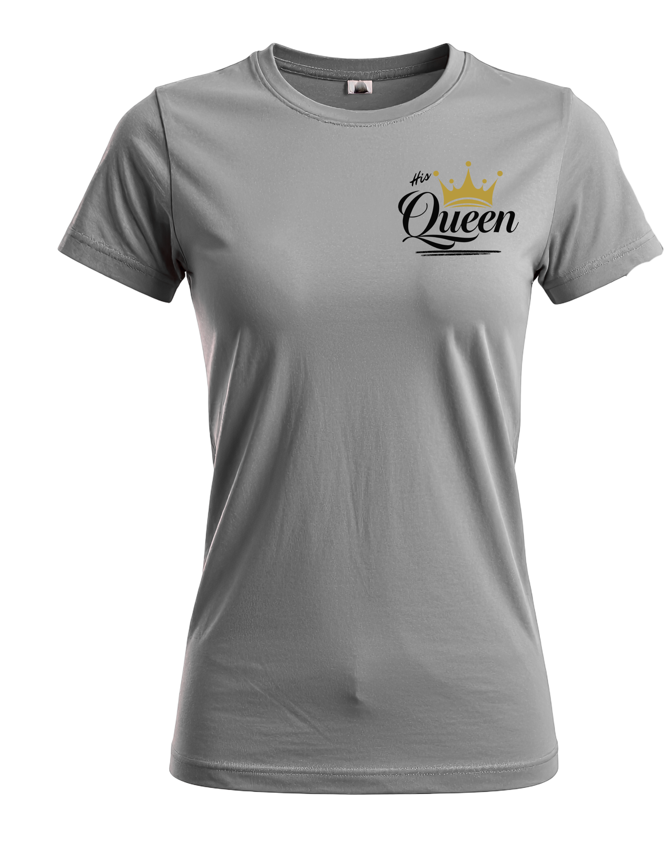 His Queen Crown Graphic Tee – Bold Couples Matching Shirt
