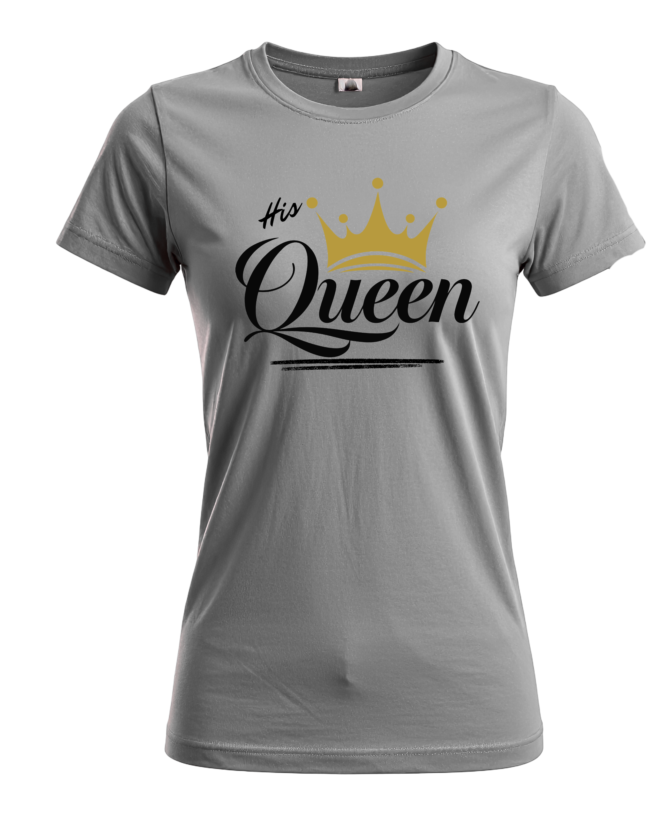 His Queen Crown Graphic Tee – Bold Couples Matching Shirt