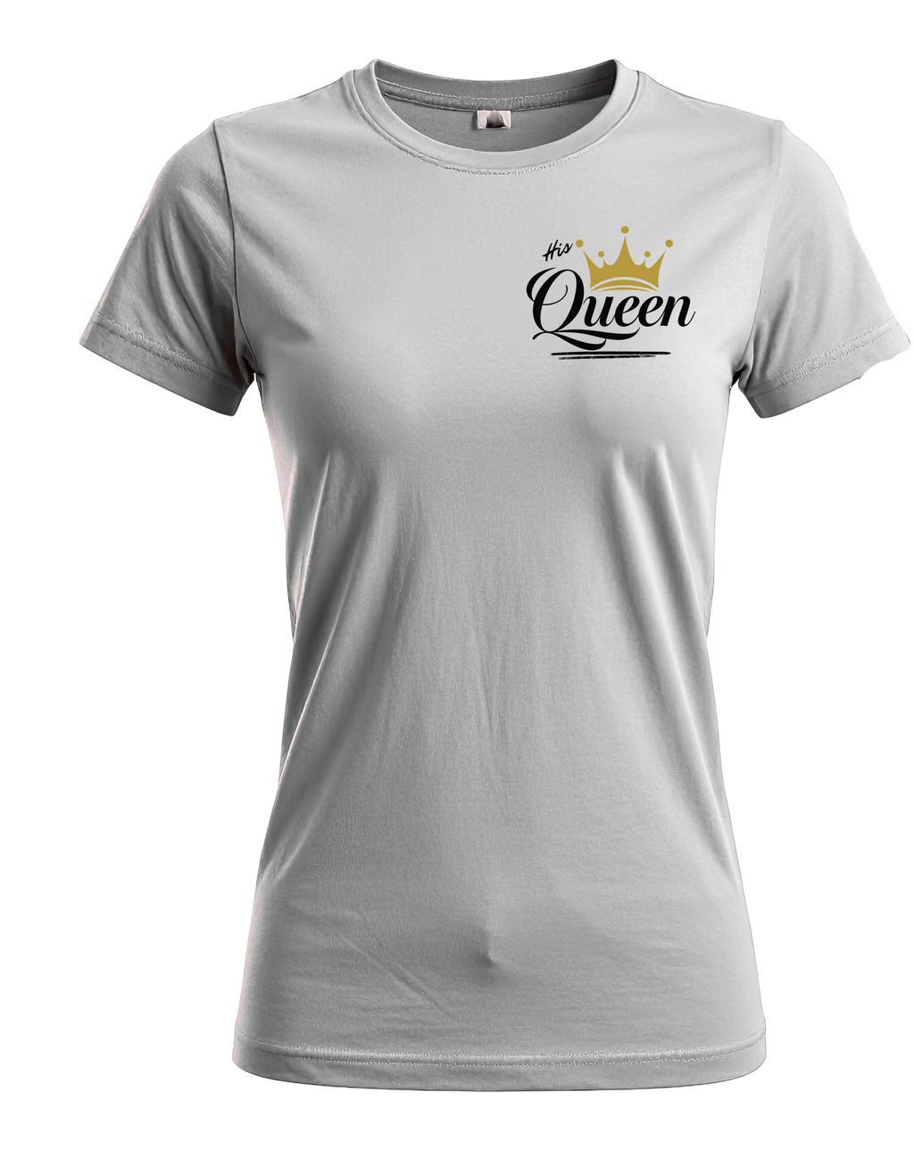 His Queen Crown Graphic Tee – Bold Couples Matching Shirt