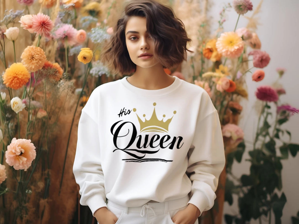 Her King T-Shirt – Couples Matching Shirt, King Crown Tee, Gift for Him