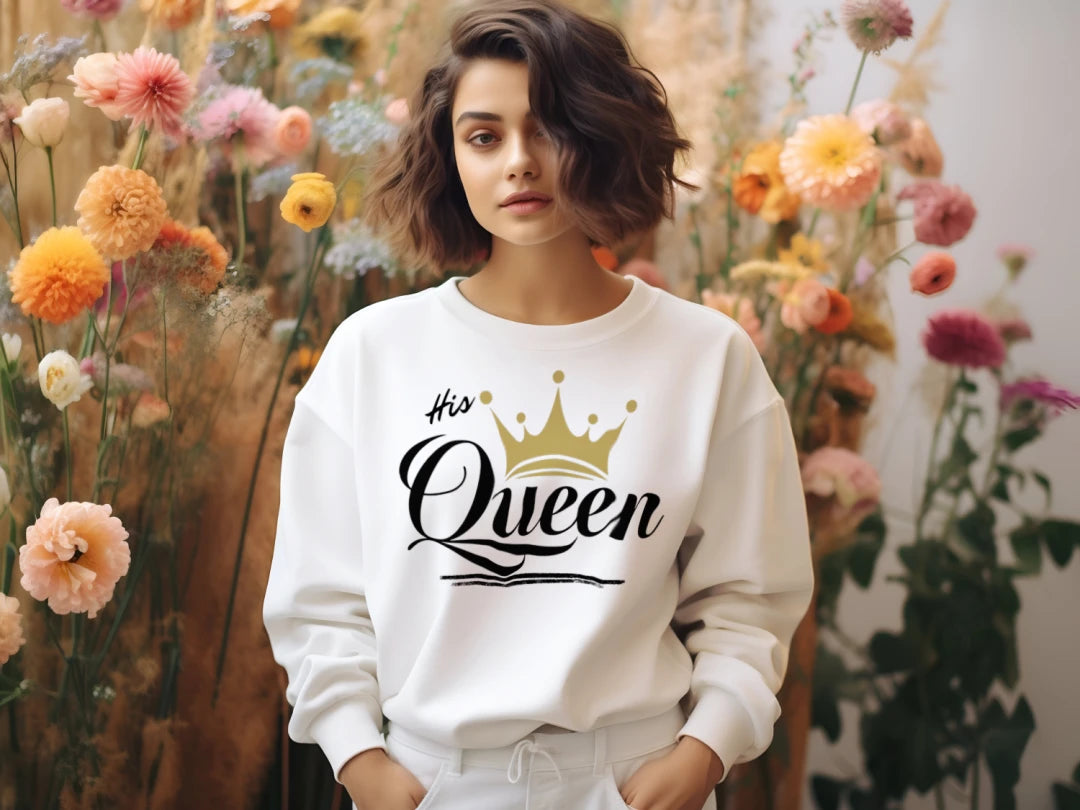 Her King T-Shirt – Couples Matching Shirt, King Crown Tee, Gift for Him