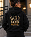 Until God Opens Another Door black hoodie back design