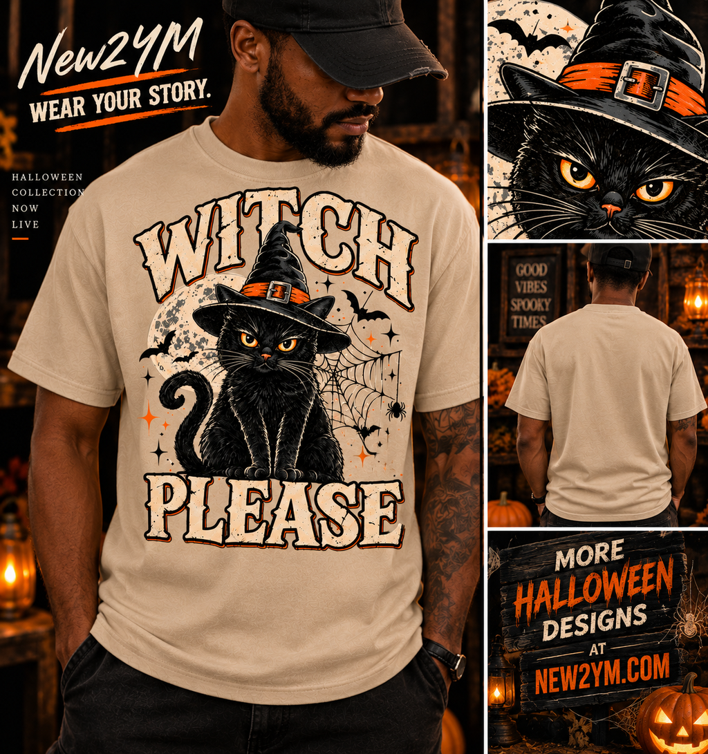 Witch Please Halloween Collection T-shirt lifestyle card